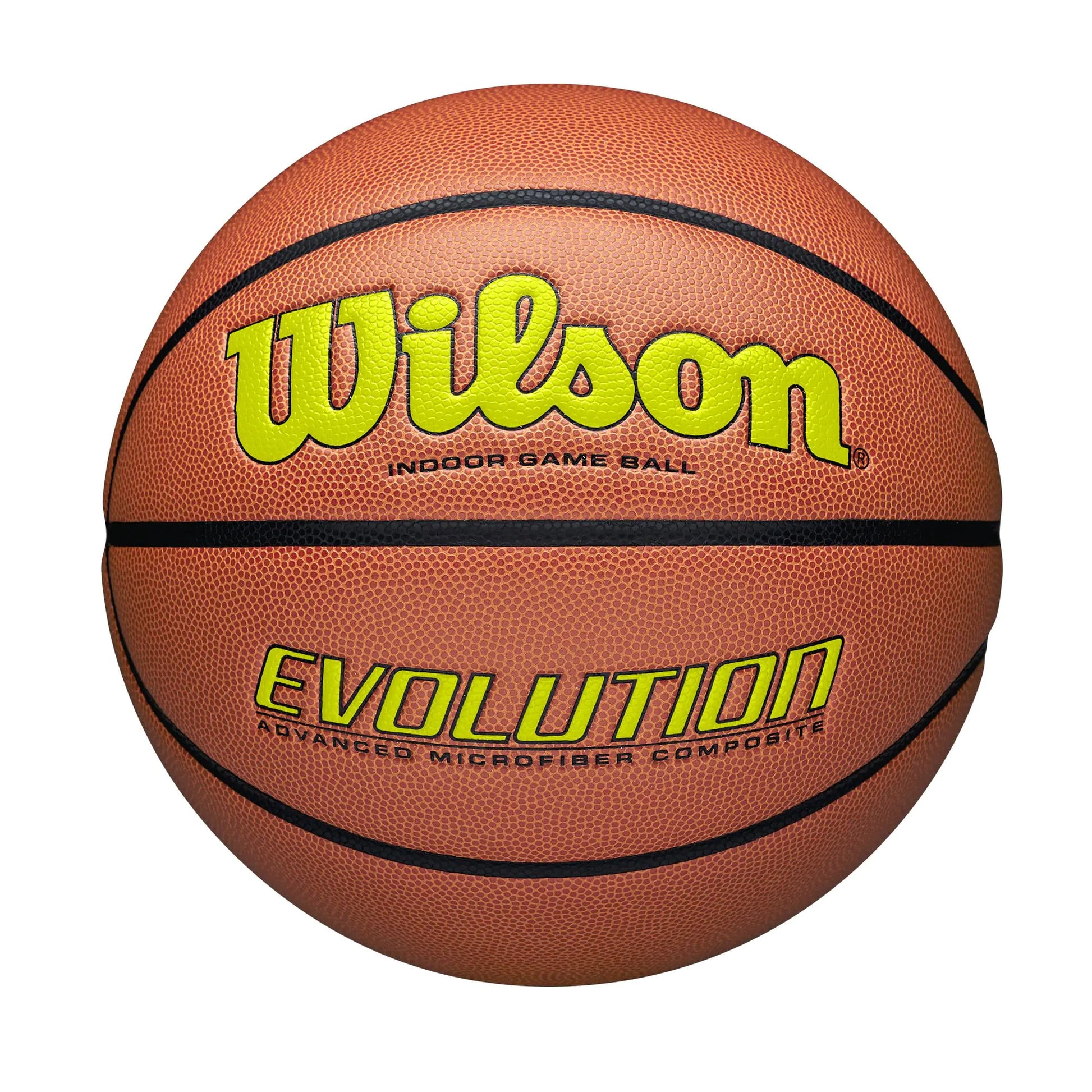 WILSON Evolution Game Basketball - Optic Yellow Size 7 -29.5"